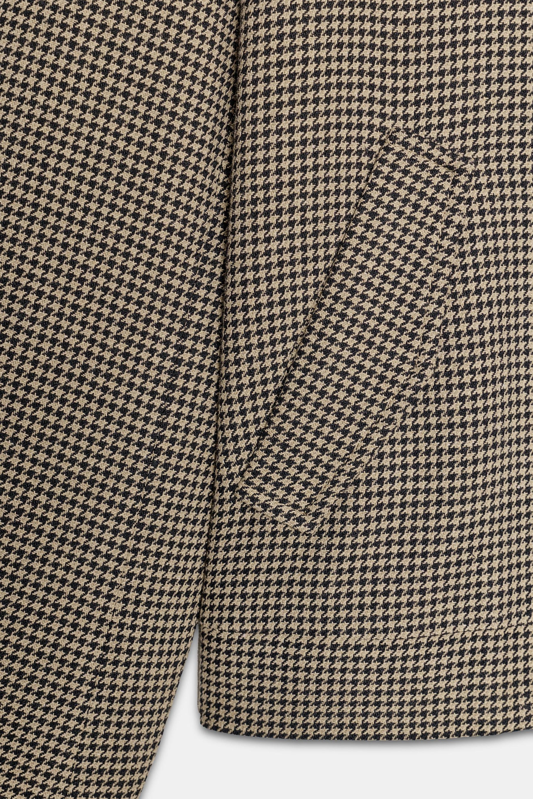 HOUNDSTOOTH BOMBER JACKET WITH SHOULDER PADS - Image 9