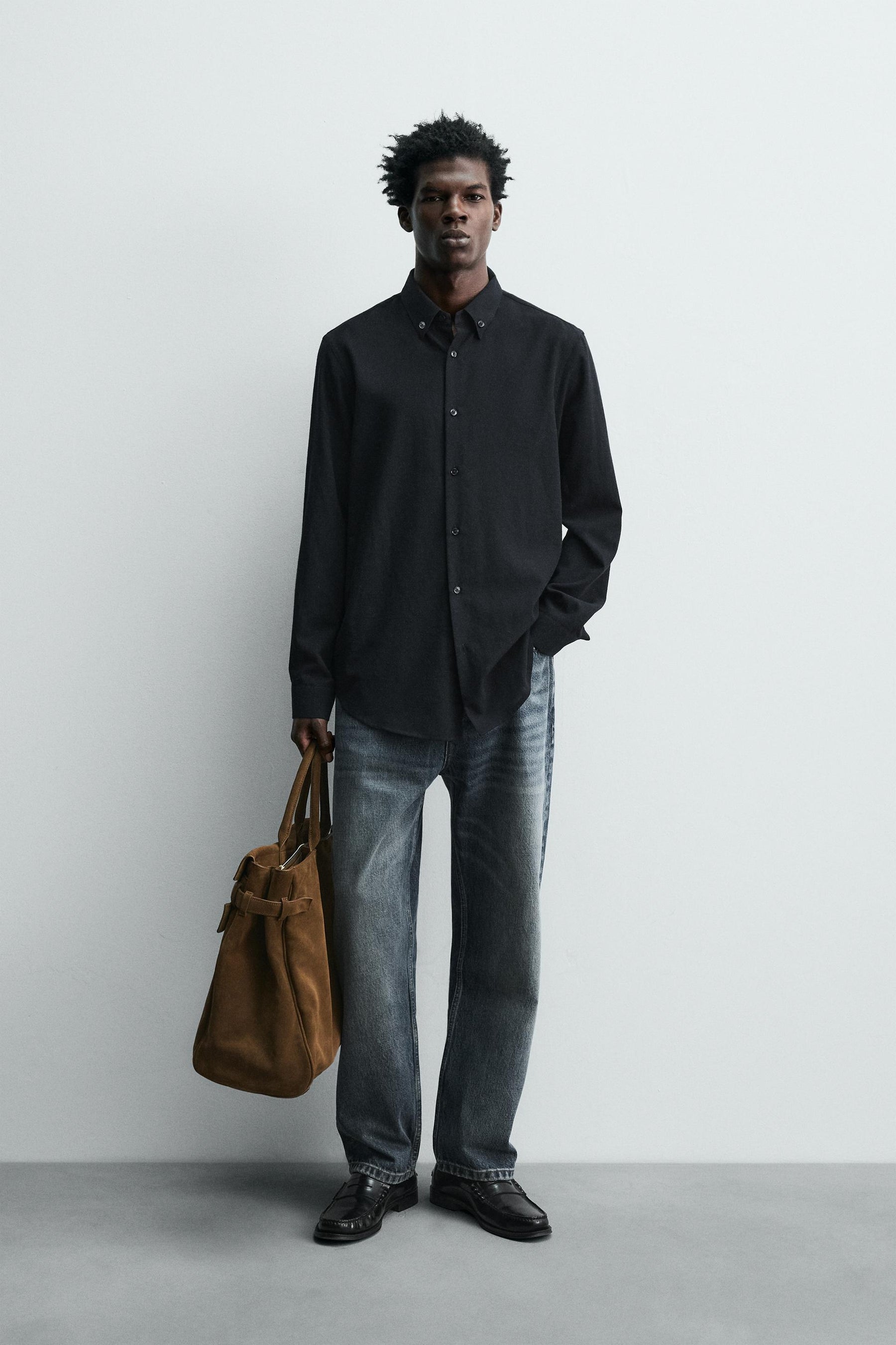 TEXTURED WOOL BLEND SHIRT - Image 1