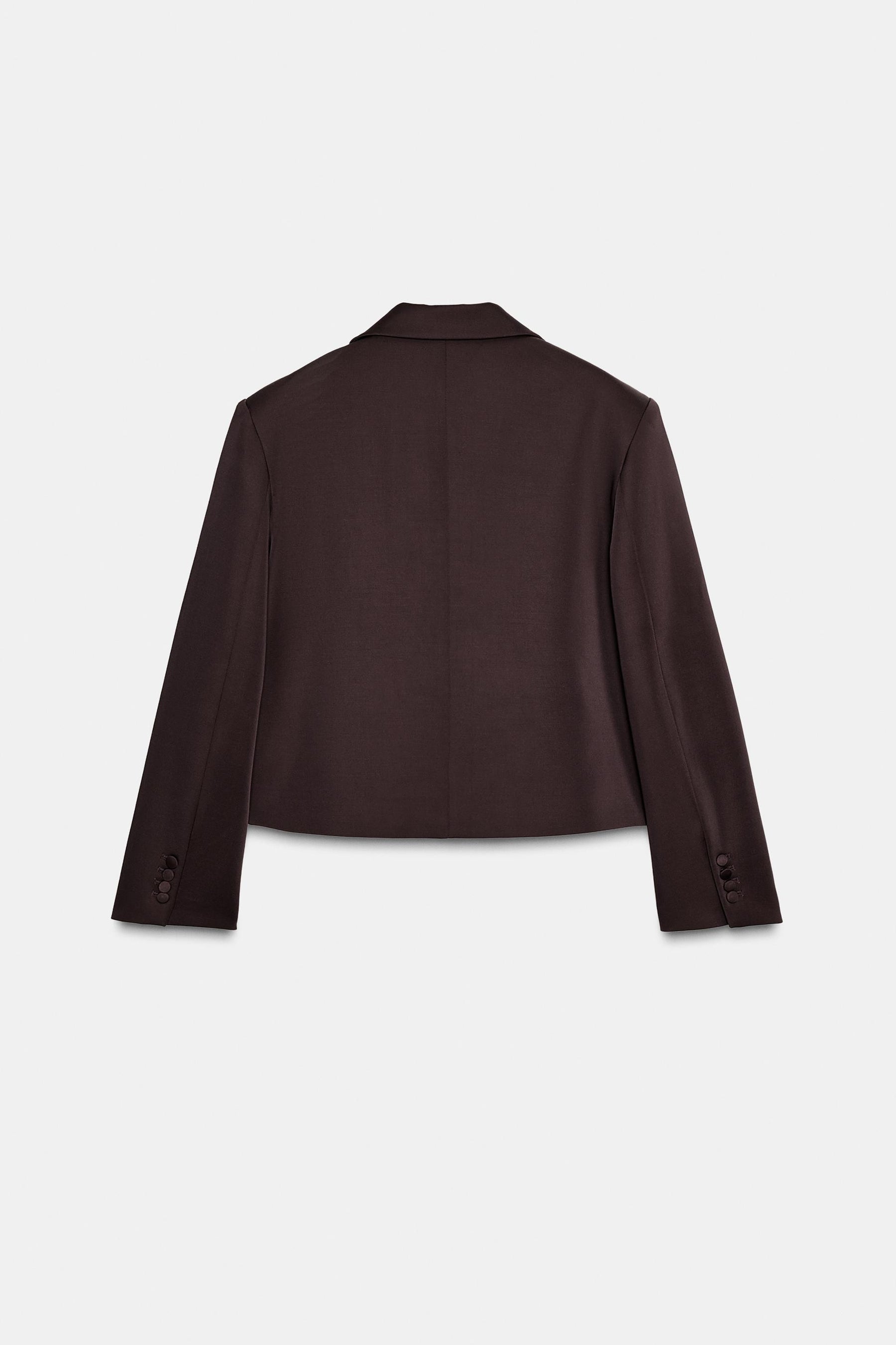 Satin Double-Breasted Blazer