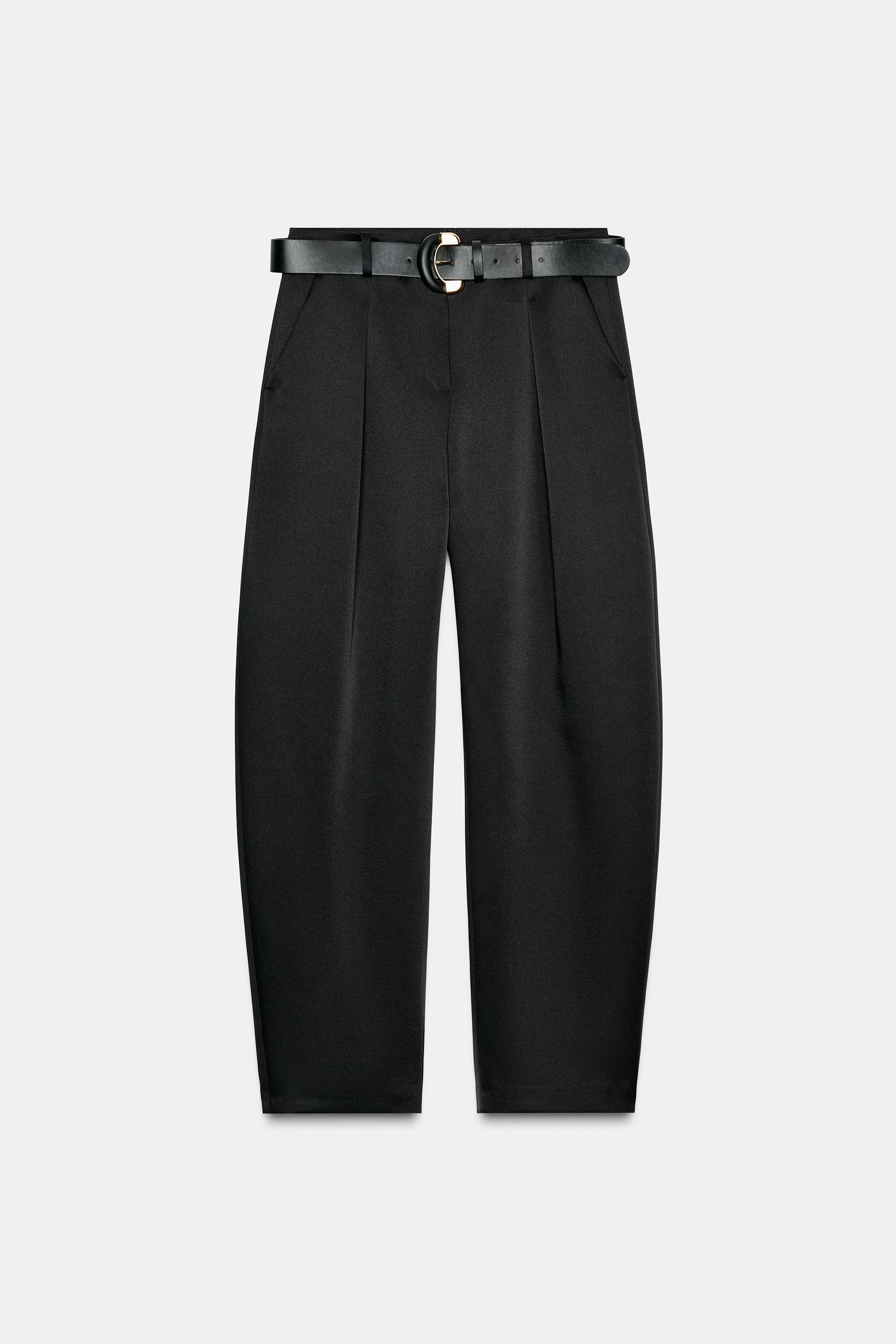 Satin Barrel Trousers