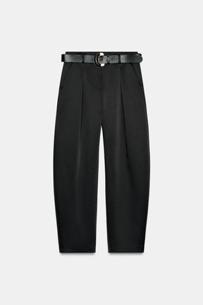 Satin Barrel Trousers