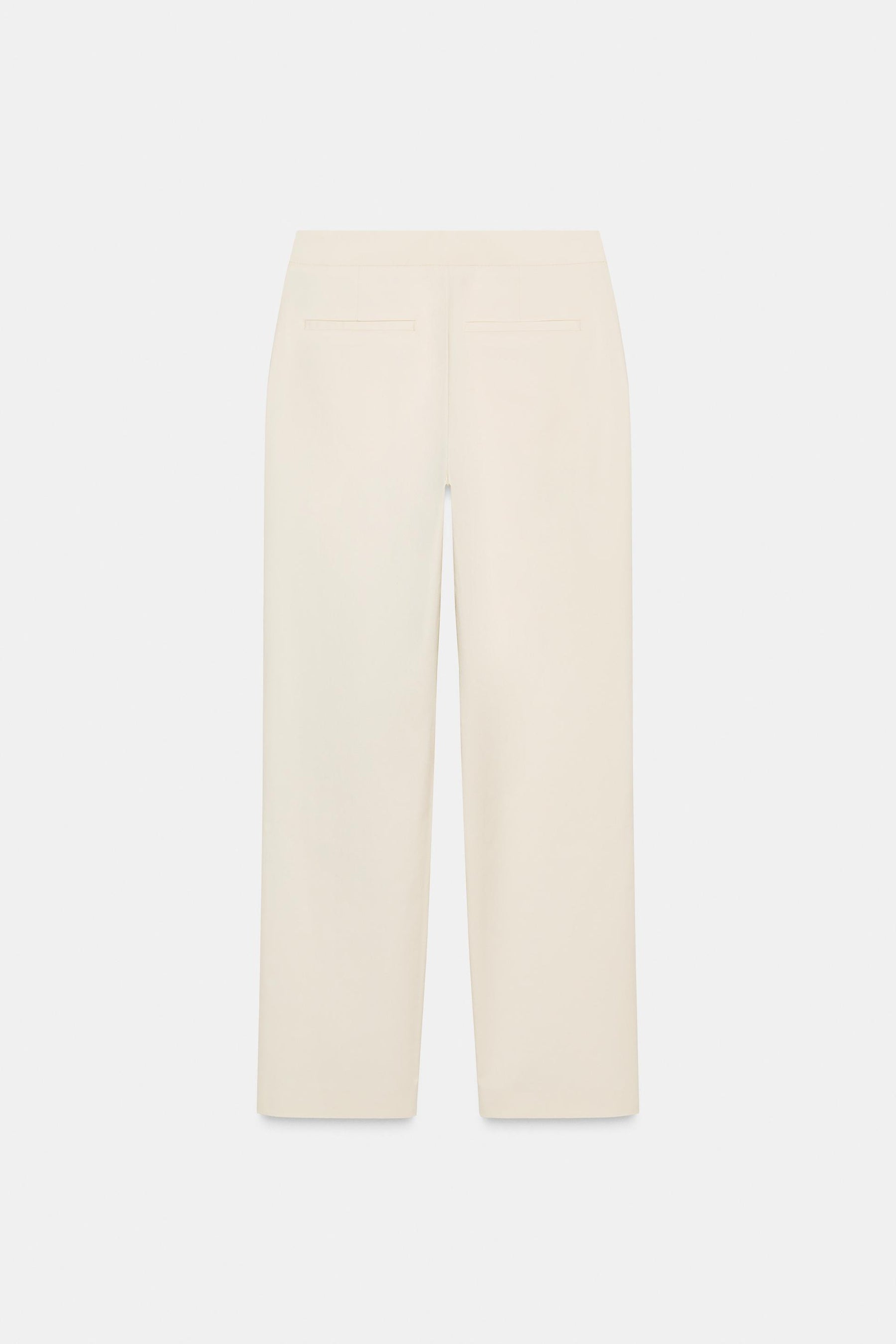 Button-Waist Carrot Fit Trousers