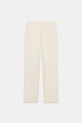 Button-Waist Carrot Fit Trousers