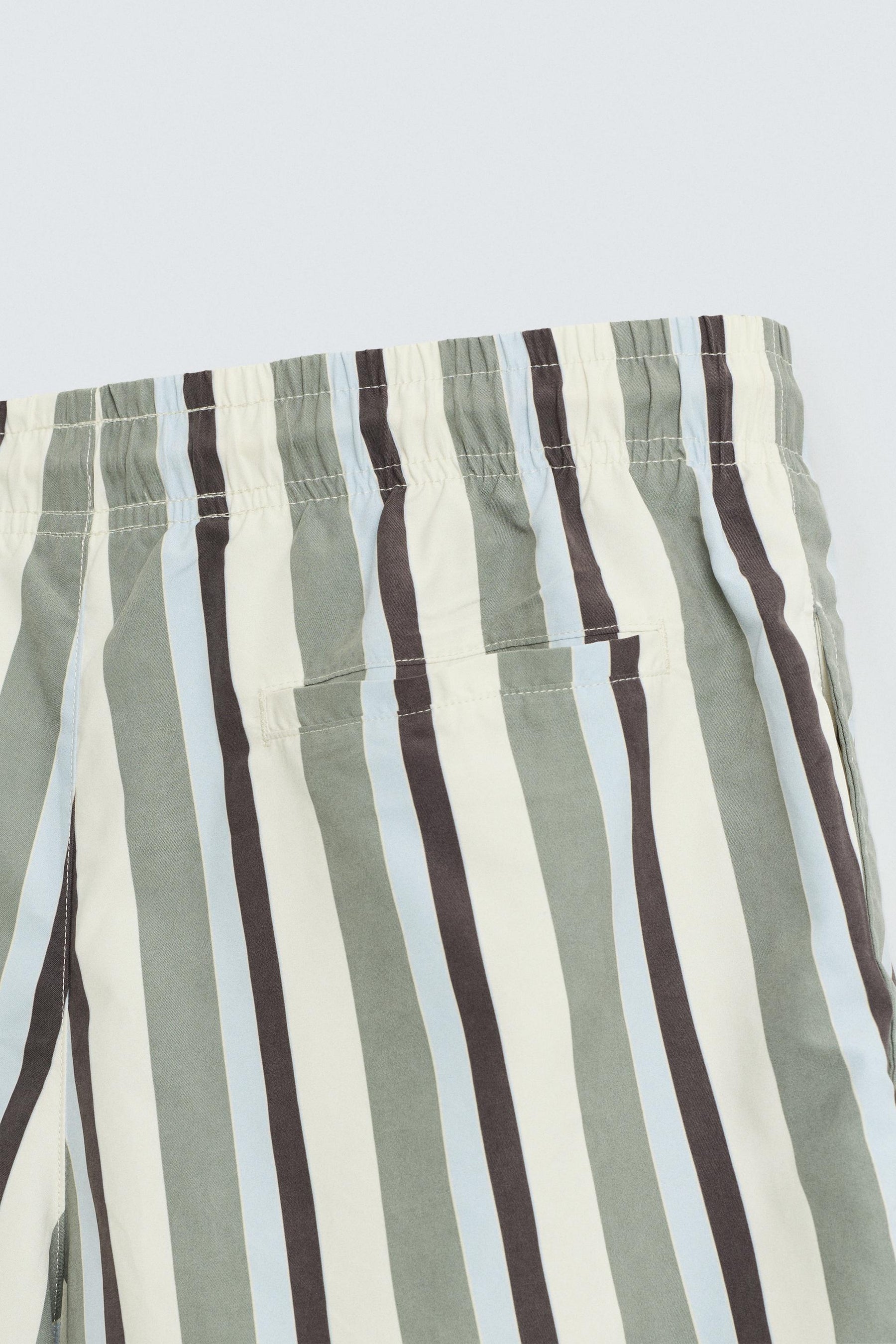 STRIPED MID-LENGTH SWIMMING TRUNKS - Image 4