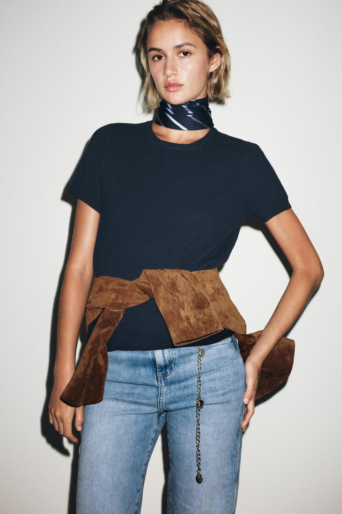 KNIT SHORT SLEEVE JUMPER