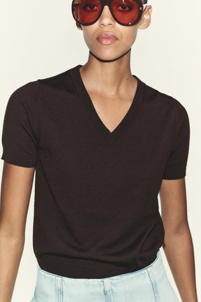 100% WOOL SHORT SLEEVE JUMPER - Image 4