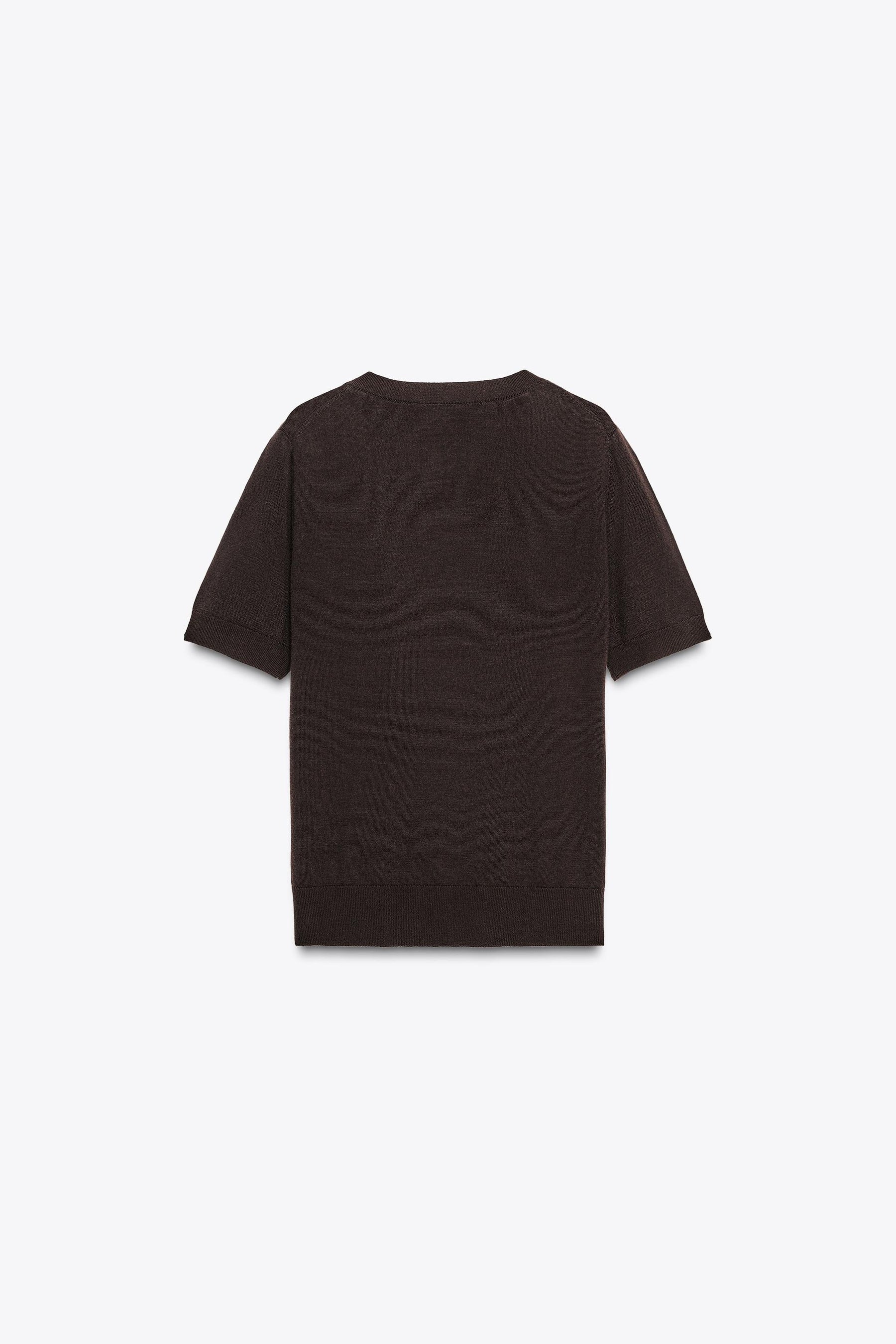 100% WOOL SHORT SLEEVE JUMPER - Image 6