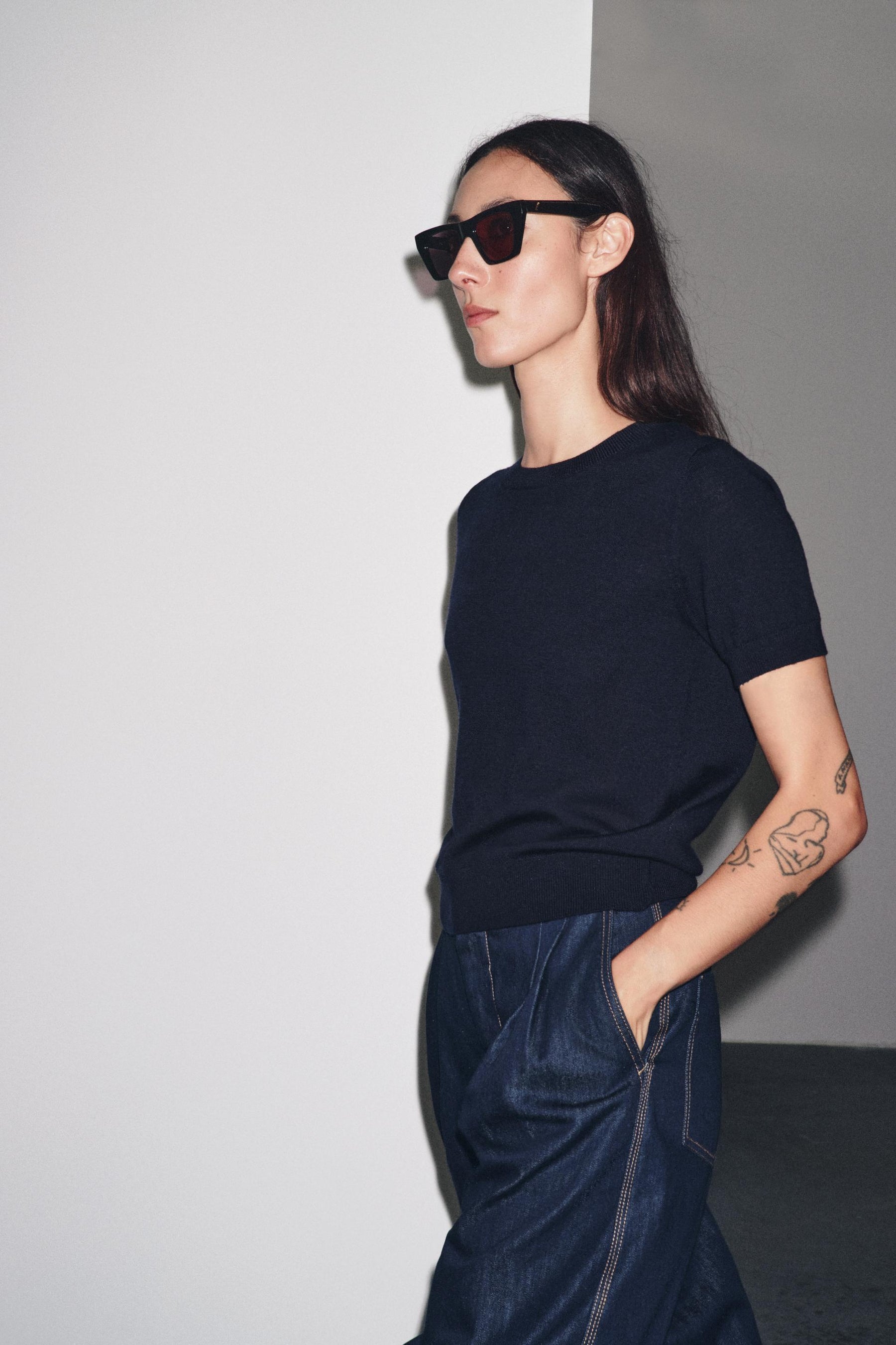 Wool Short Sleeve Jumper