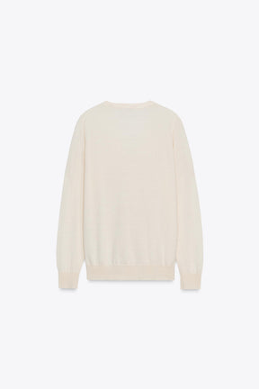 100% WOOL V-NECK CARDIGAN - Image 4