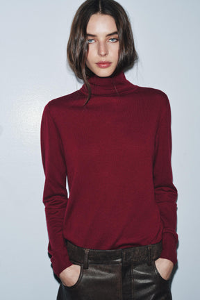 WOOL HIGH NECK JUMPER