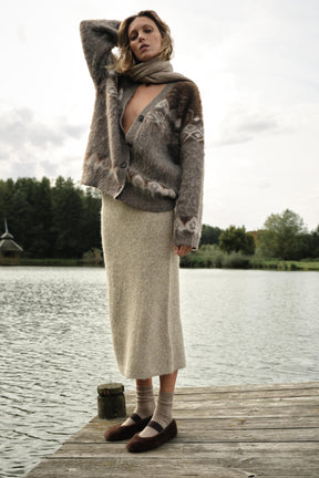 JACQUARD KNIT CARDIGAN