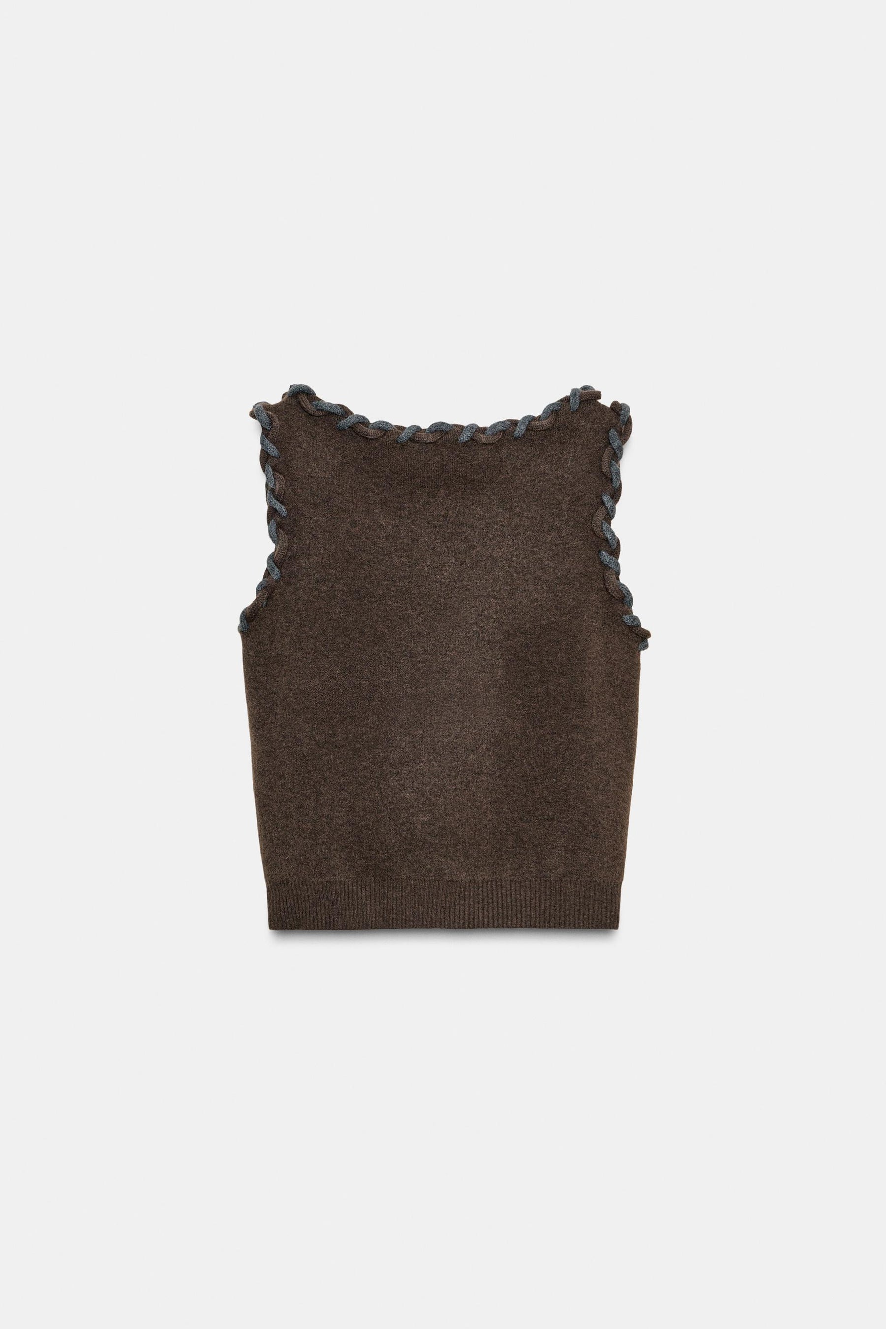 INTERWOVEN TRIM KNIT TOP - Image 8