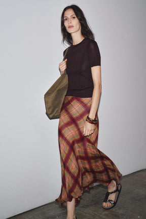 PLAIN KNIT SHORT SLEEVE TOP - Image 1