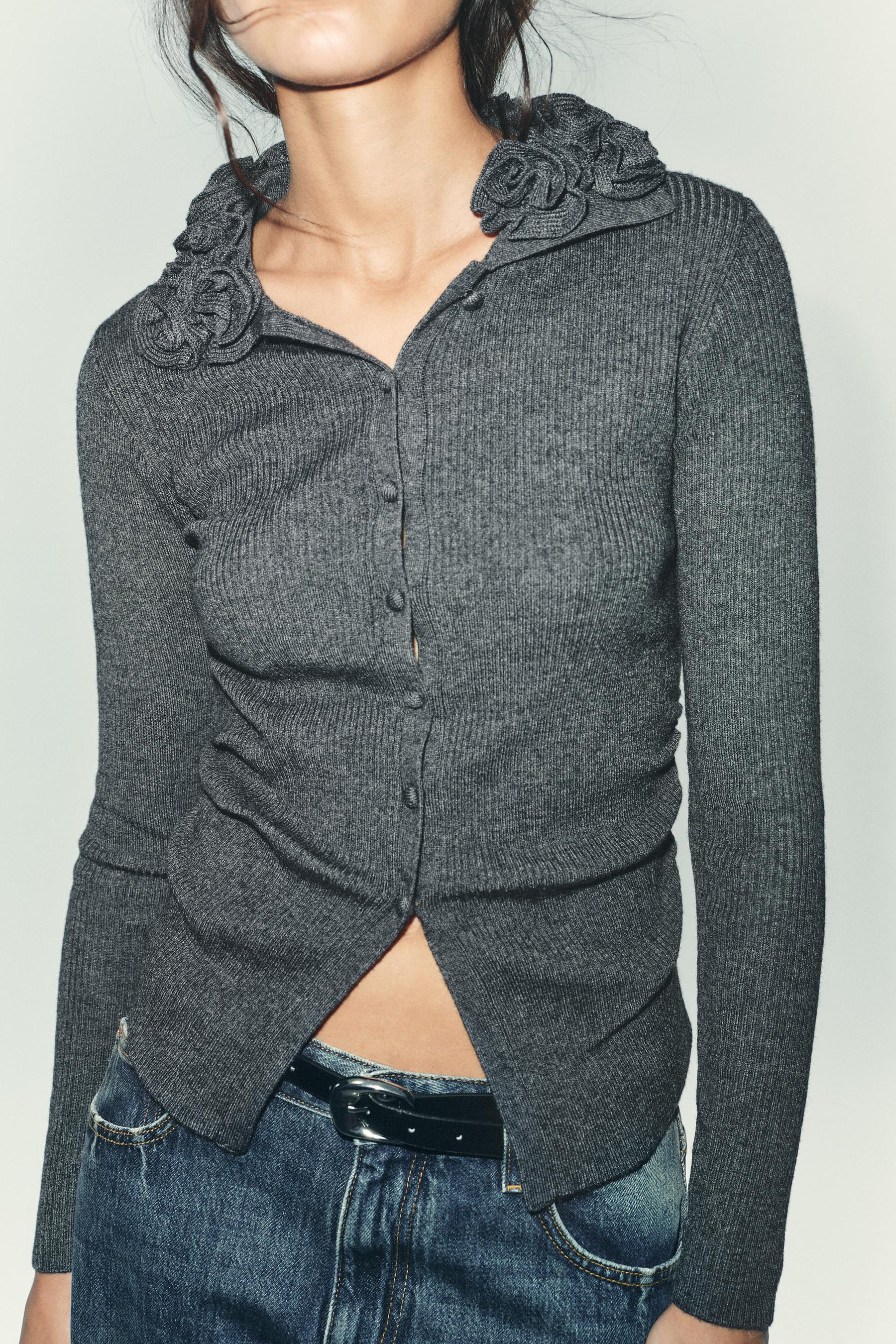 FLORAL WOOL CARDIGAN