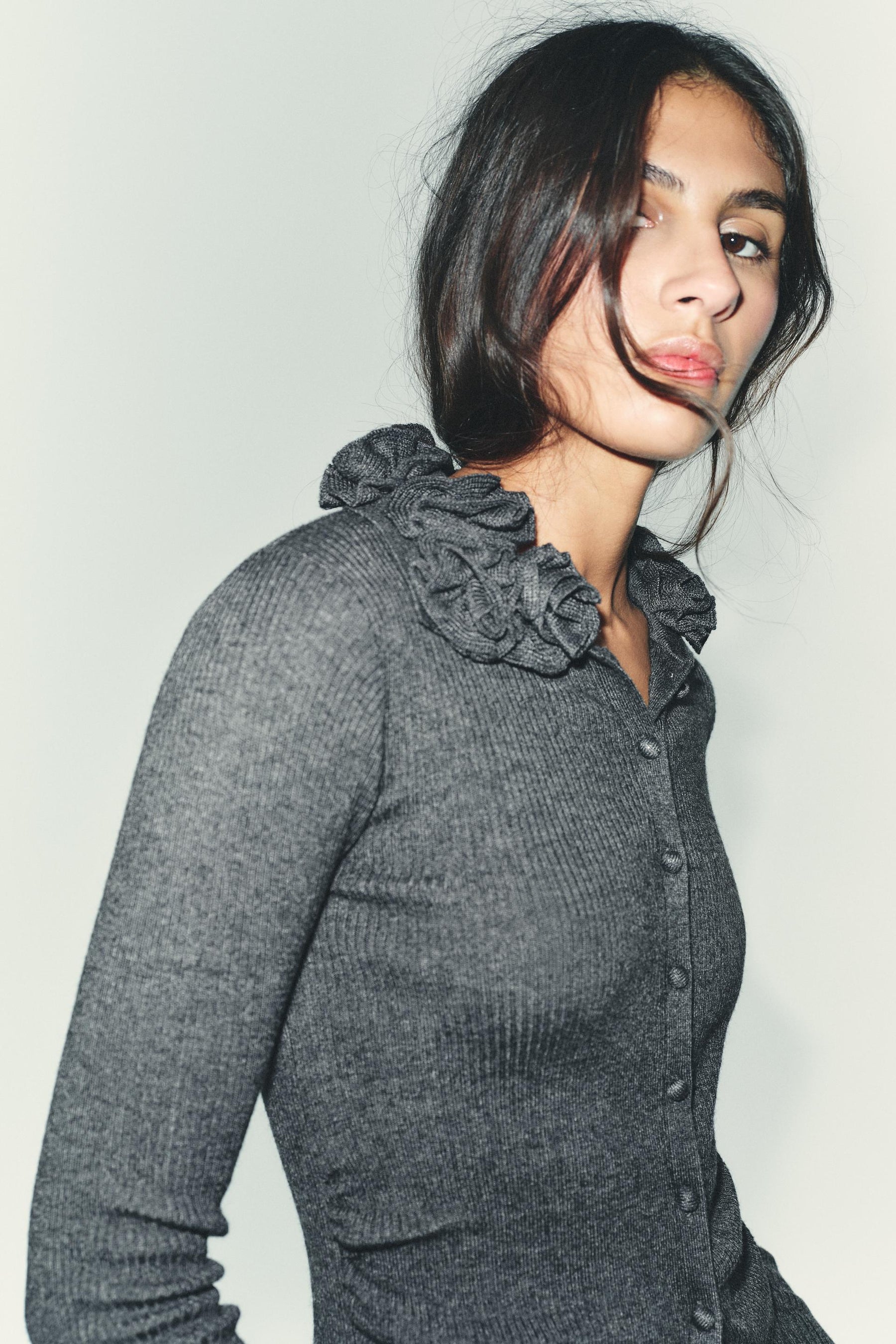 FLORAL WOOL CARDIGAN