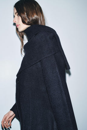 SHORT KNIT COAT WITH SCARF - Image 4