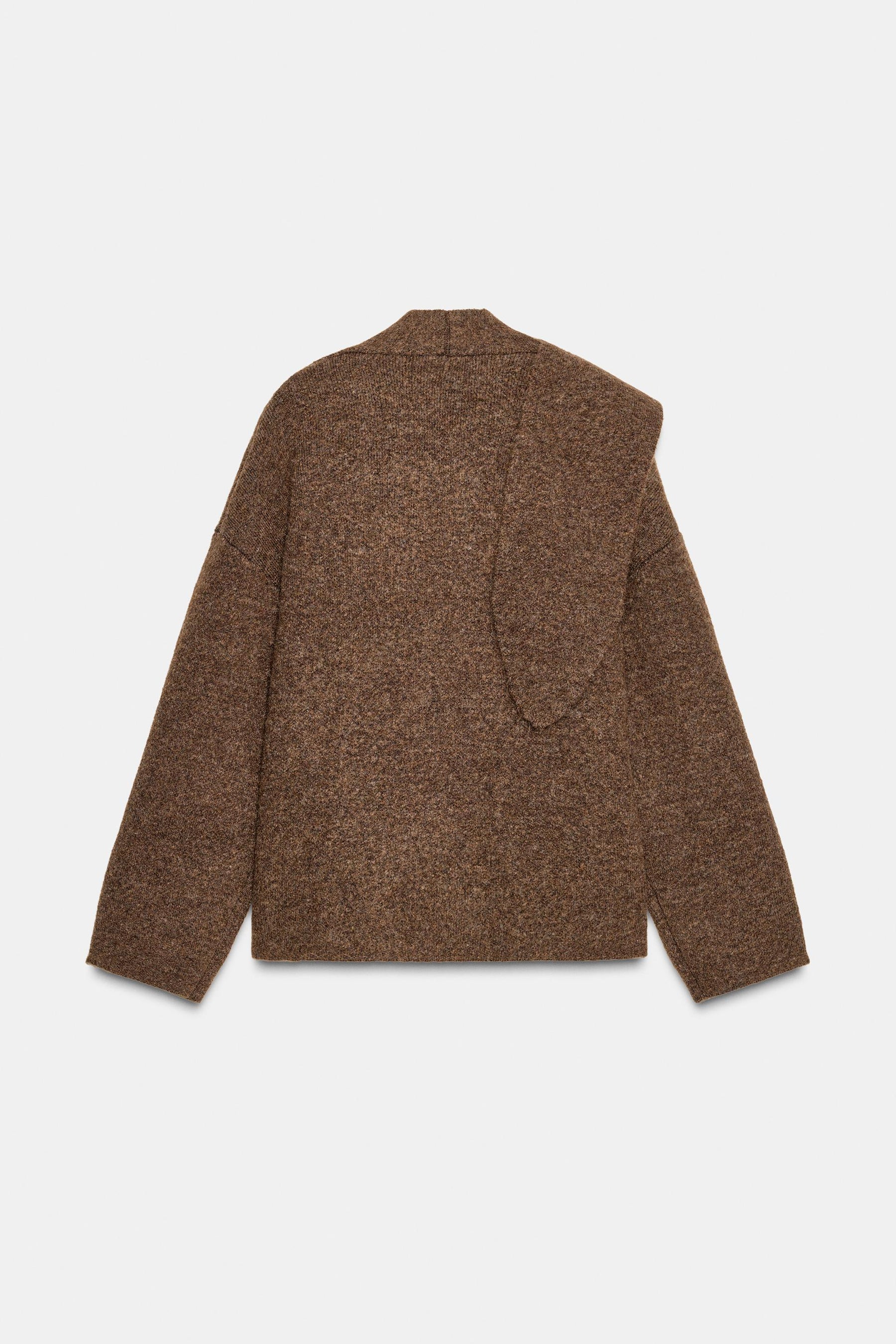 Scarf-Detail Cardigan