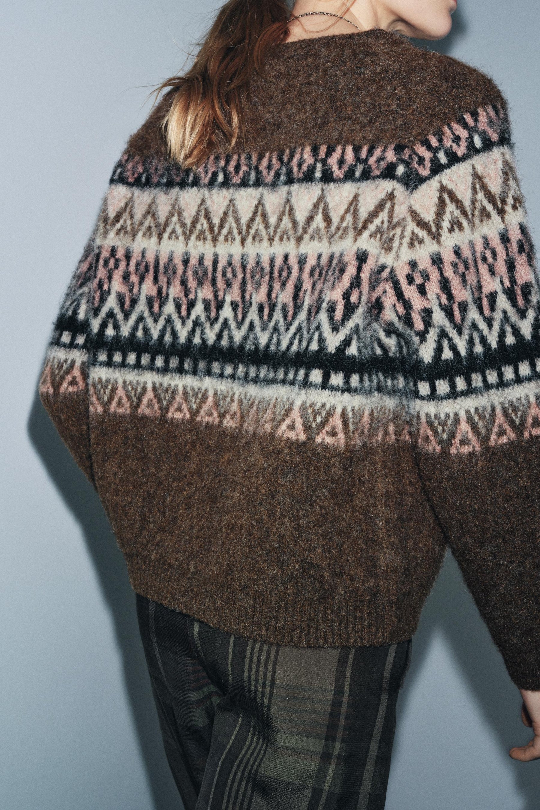 Knit Jumper Jacquard Effect