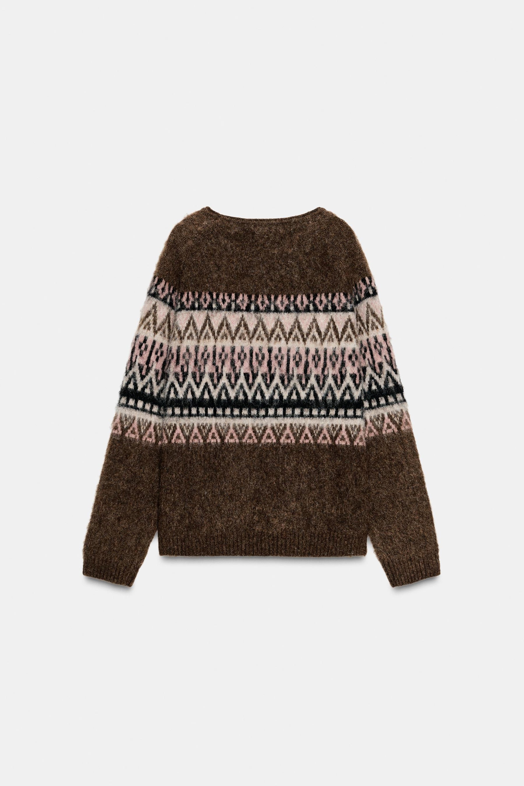 Knit Jumper Jacquard Effect