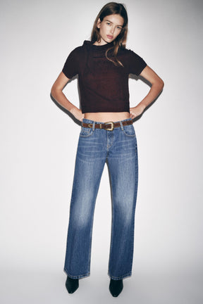 Knit jumper with tie