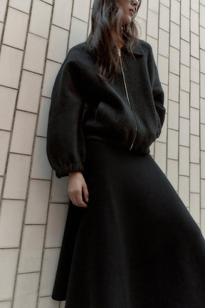 ZIP-UP KNIT BOMBER JACKET - Image 5