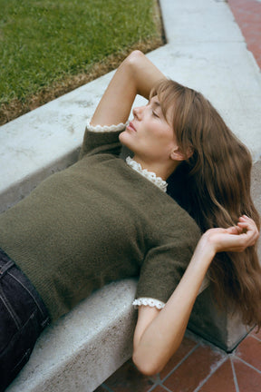 WOOL SCARF RUFFLE JUMPER - Image 2