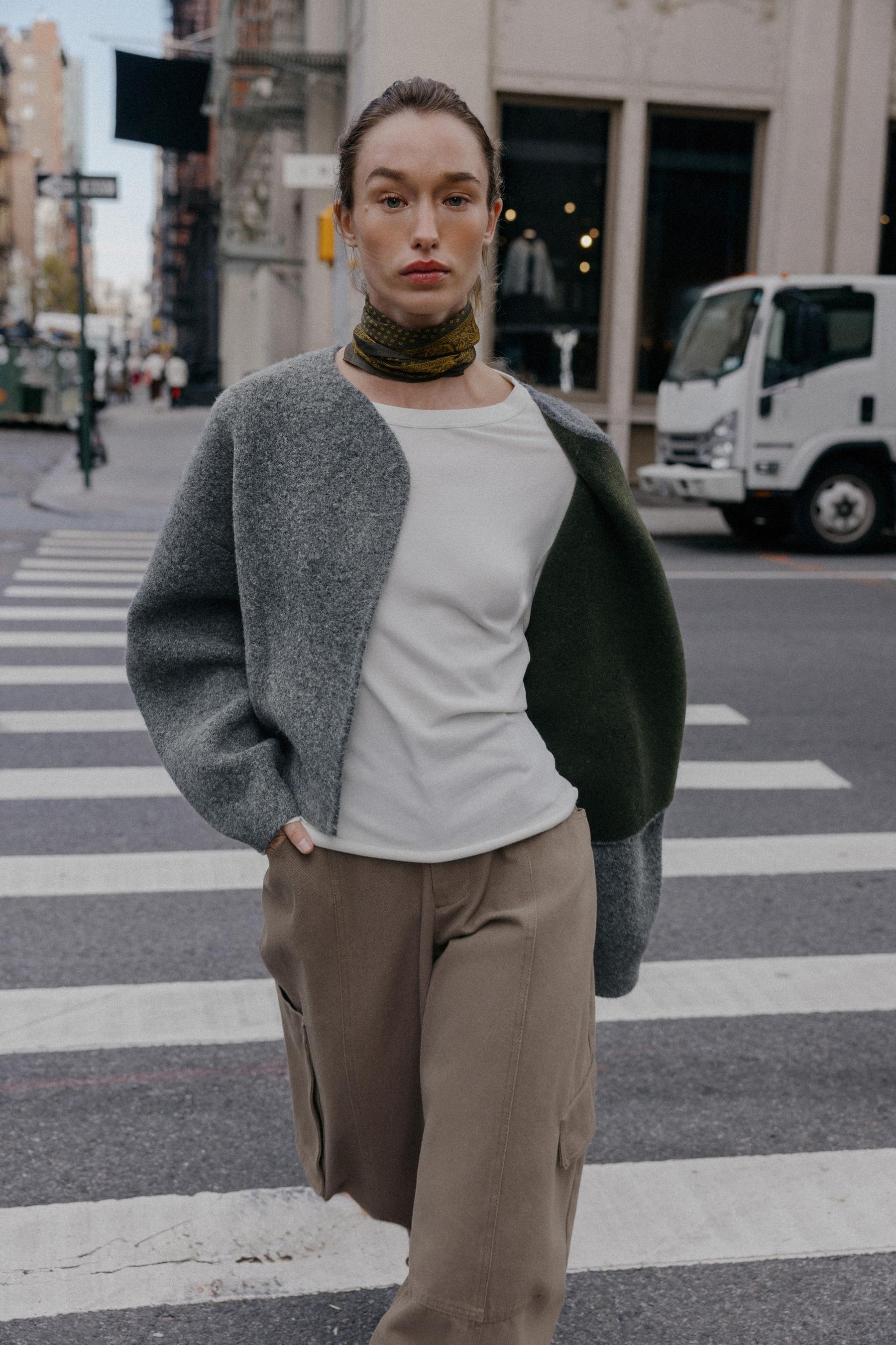 DOUBLE-FACED CARDIGAN - Image 1