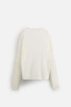 LINEN BLEND TEXTURED SWEATER - Image 7