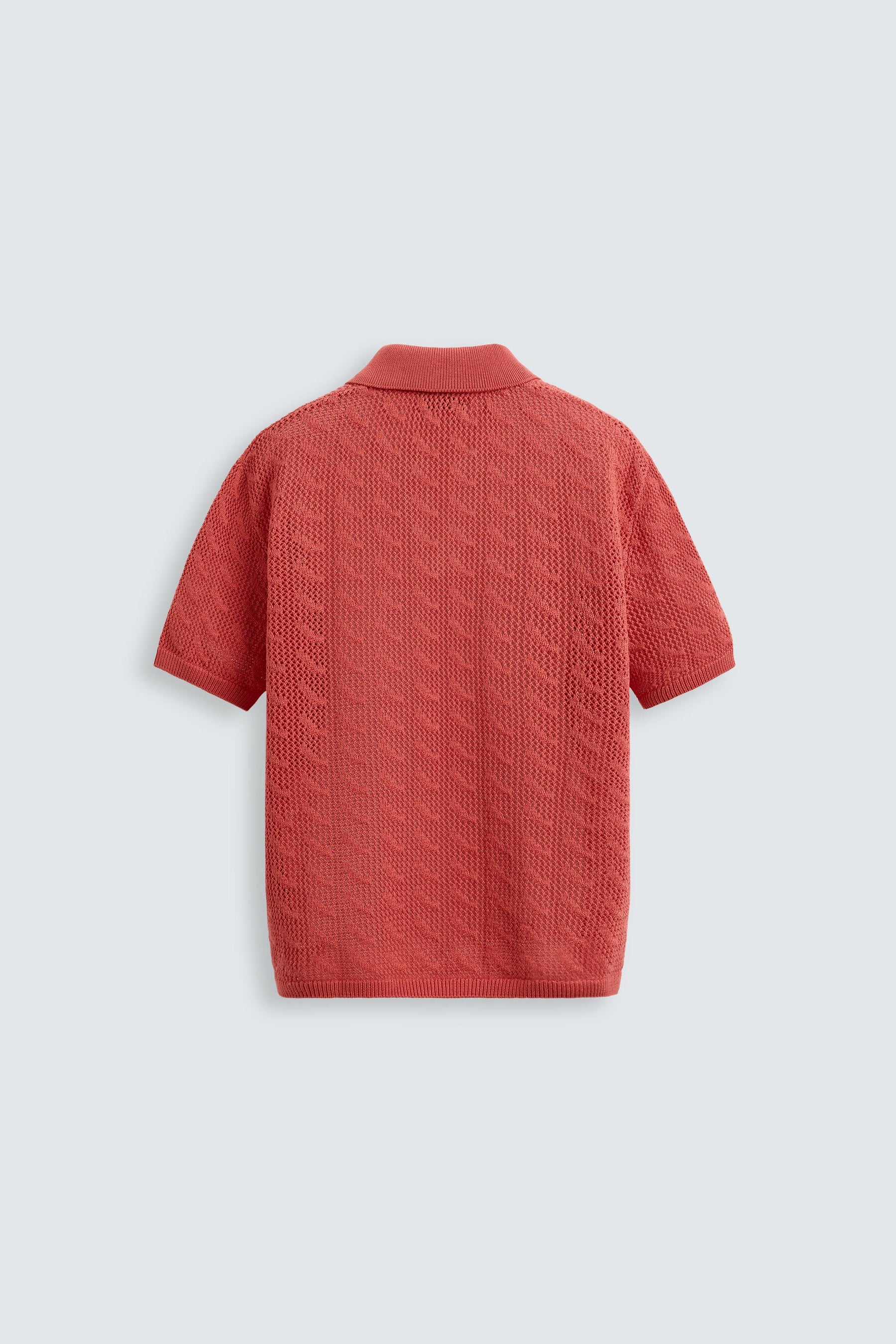 OPEN KNIT POLO SHIRT - Image 7