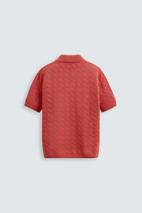OPEN KNIT POLO SHIRT - Image 7