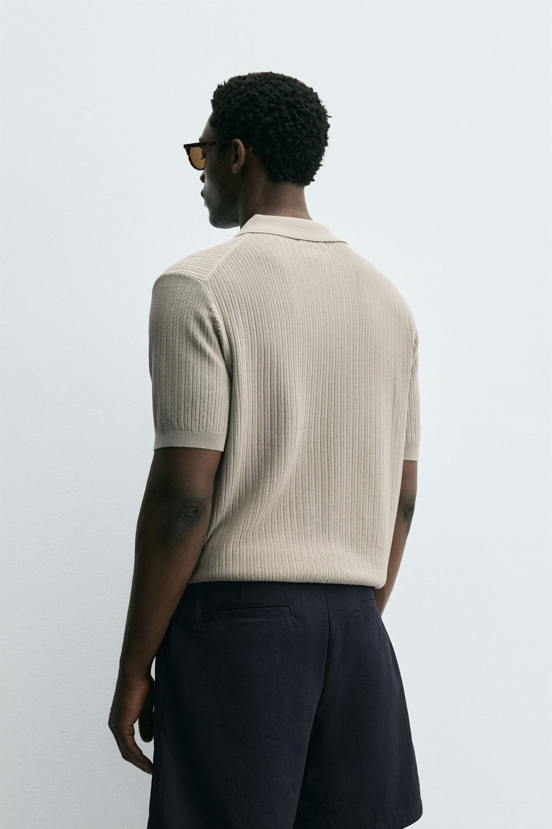 RIB KNIT POLO SHIRT - Image 3