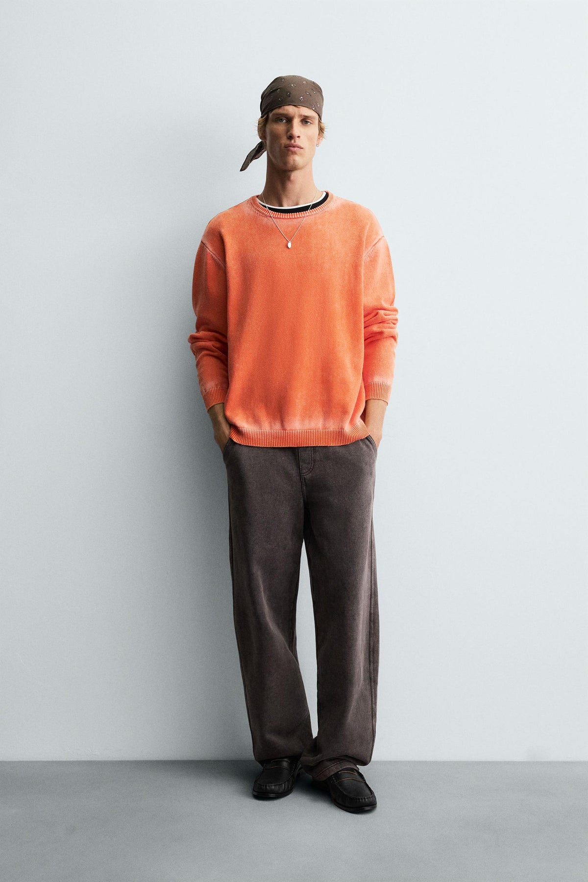 WASHED COTTON SWEATER - Image 1