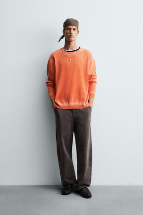 WASHED COTTON SWEATER - Image 1