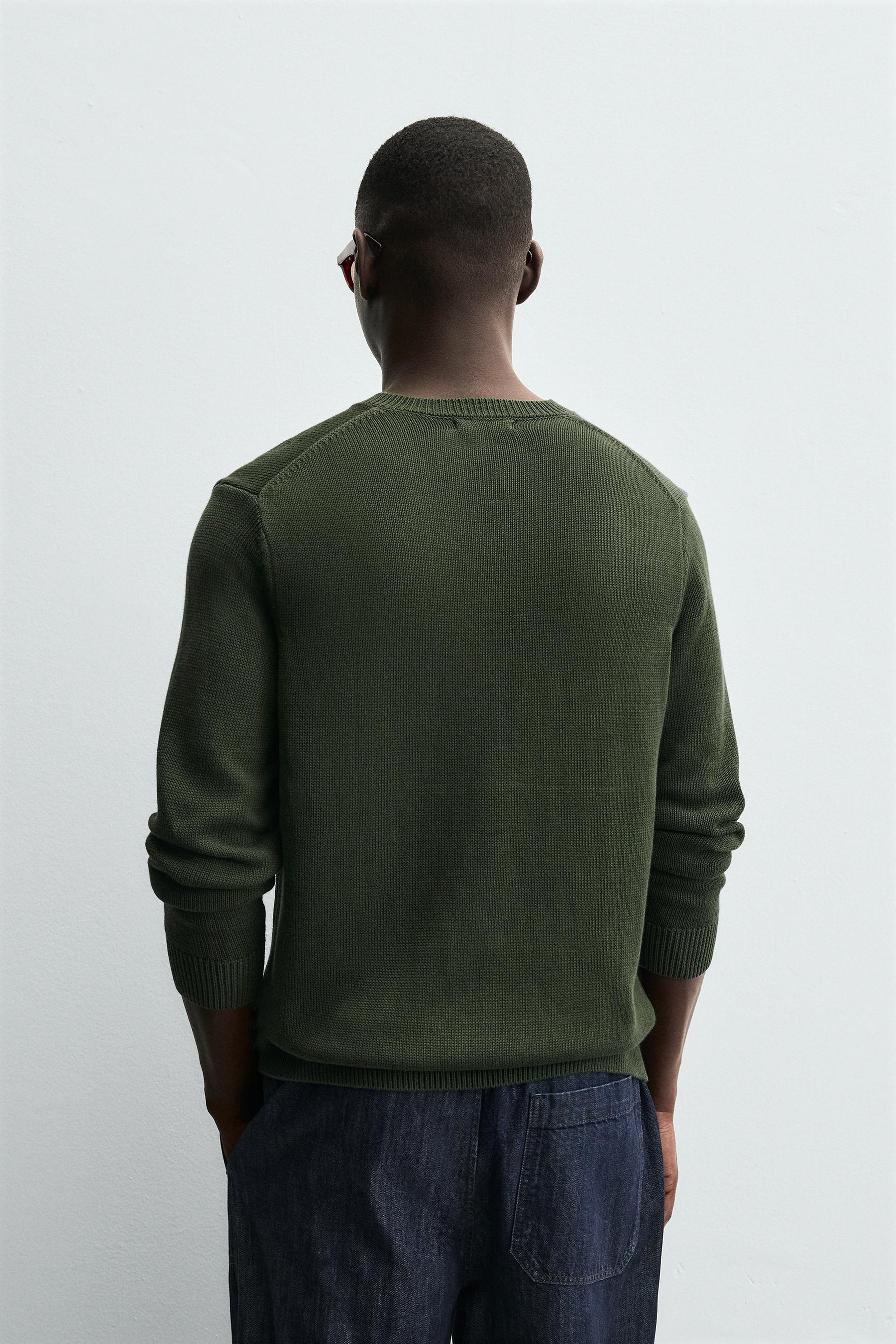 COTTON V-NECK SWEATER - Image 3