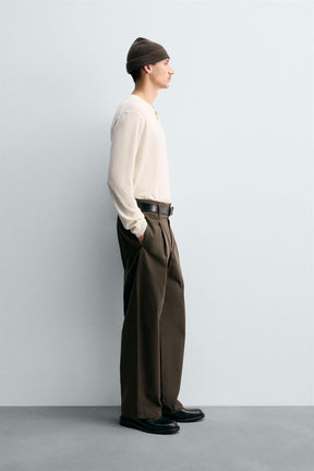 COTTON - CASHMERE BUTTONED NECK JUMPER - Image 4