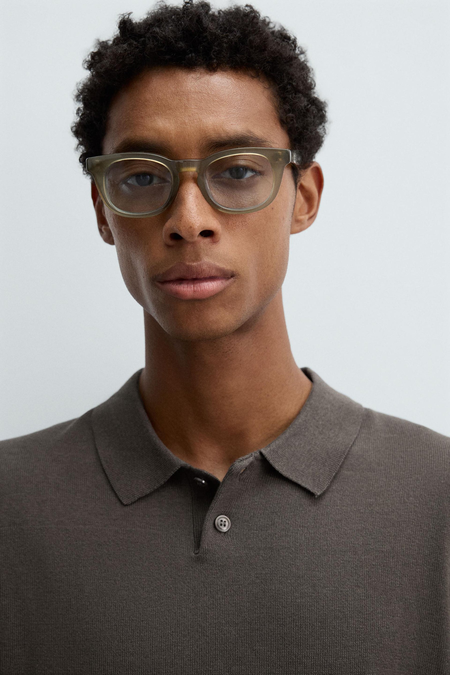 COTTON BLEND KNIT POLO SHIRT - Image 5