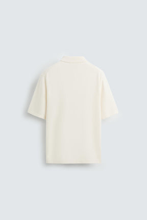 COTTON BLEND KNIT POLO SHIRT - Image 6