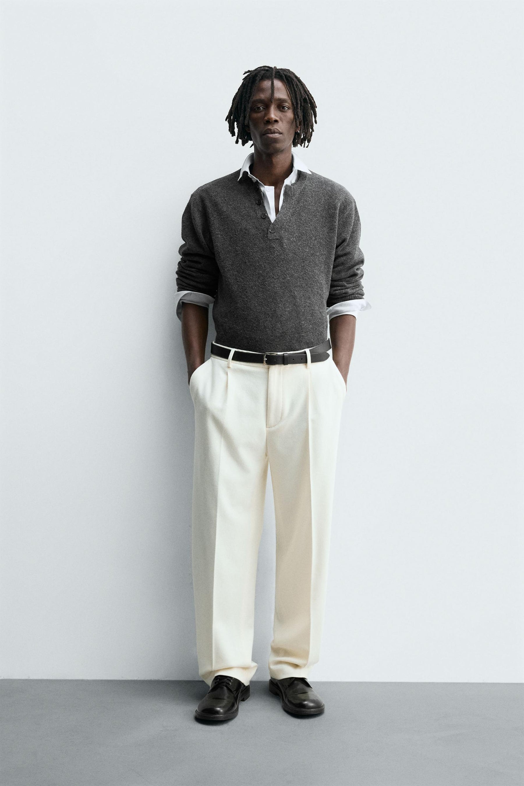 KNIT POLO SHIRT WITH BUTTONS - Image 1