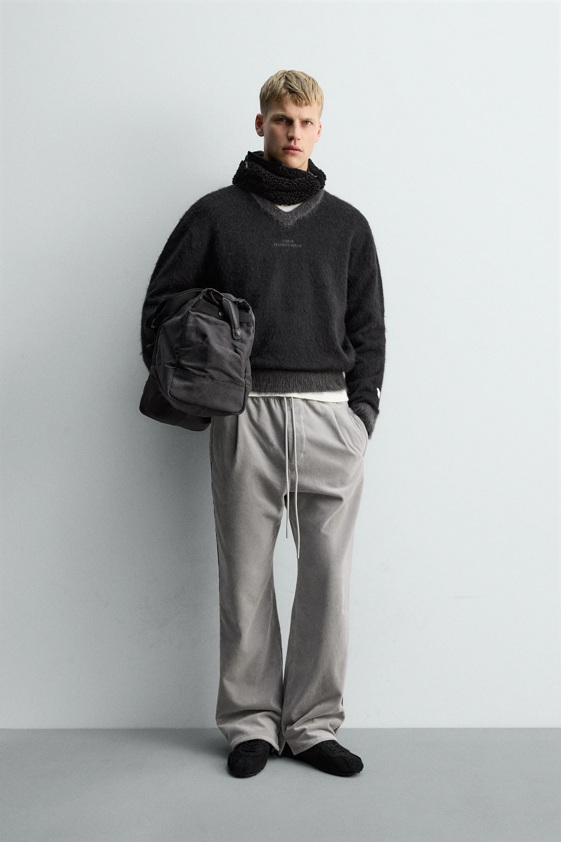 JUMPER WITH CONTRAST TEXTURE X SR_A - Image 1