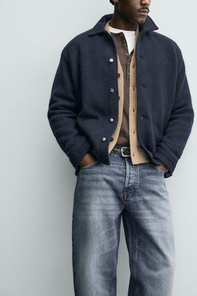 TEXTURED CARDIGAN WITH POCKETS - Image 5