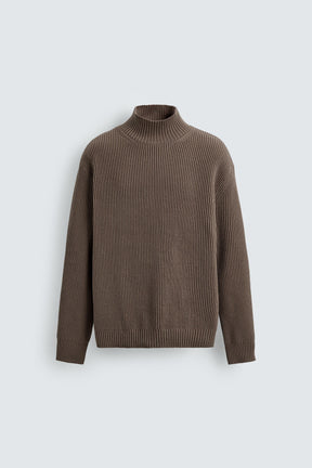 HIGH NECK TEXTURED JUMPER - Image 6