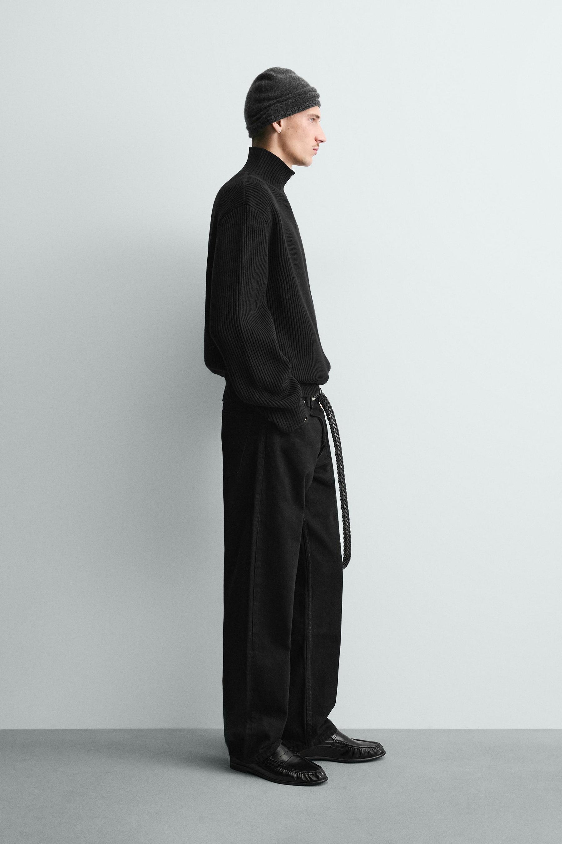 TEXTURED HIGH NECK JUMPER - Image 4