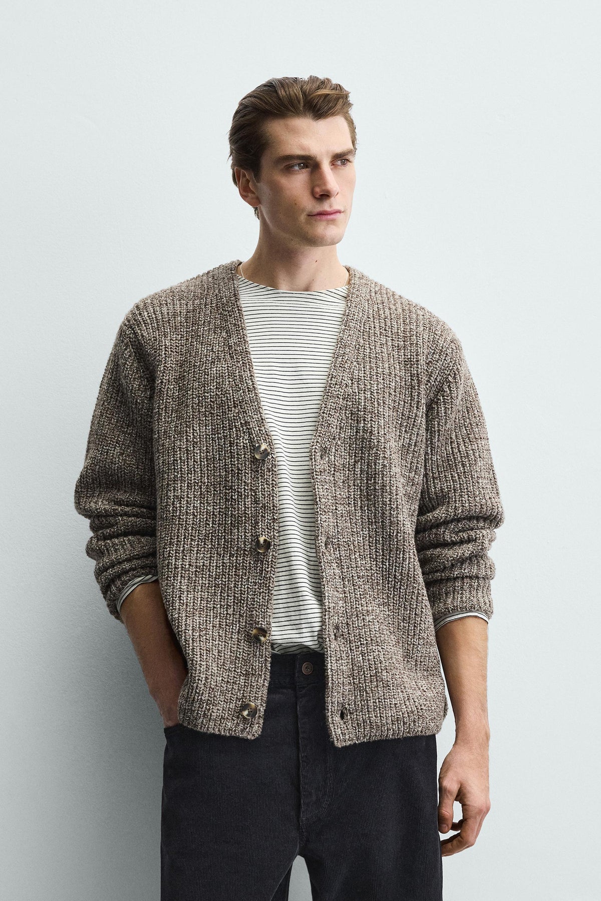 Ribbed Knit Cardigan