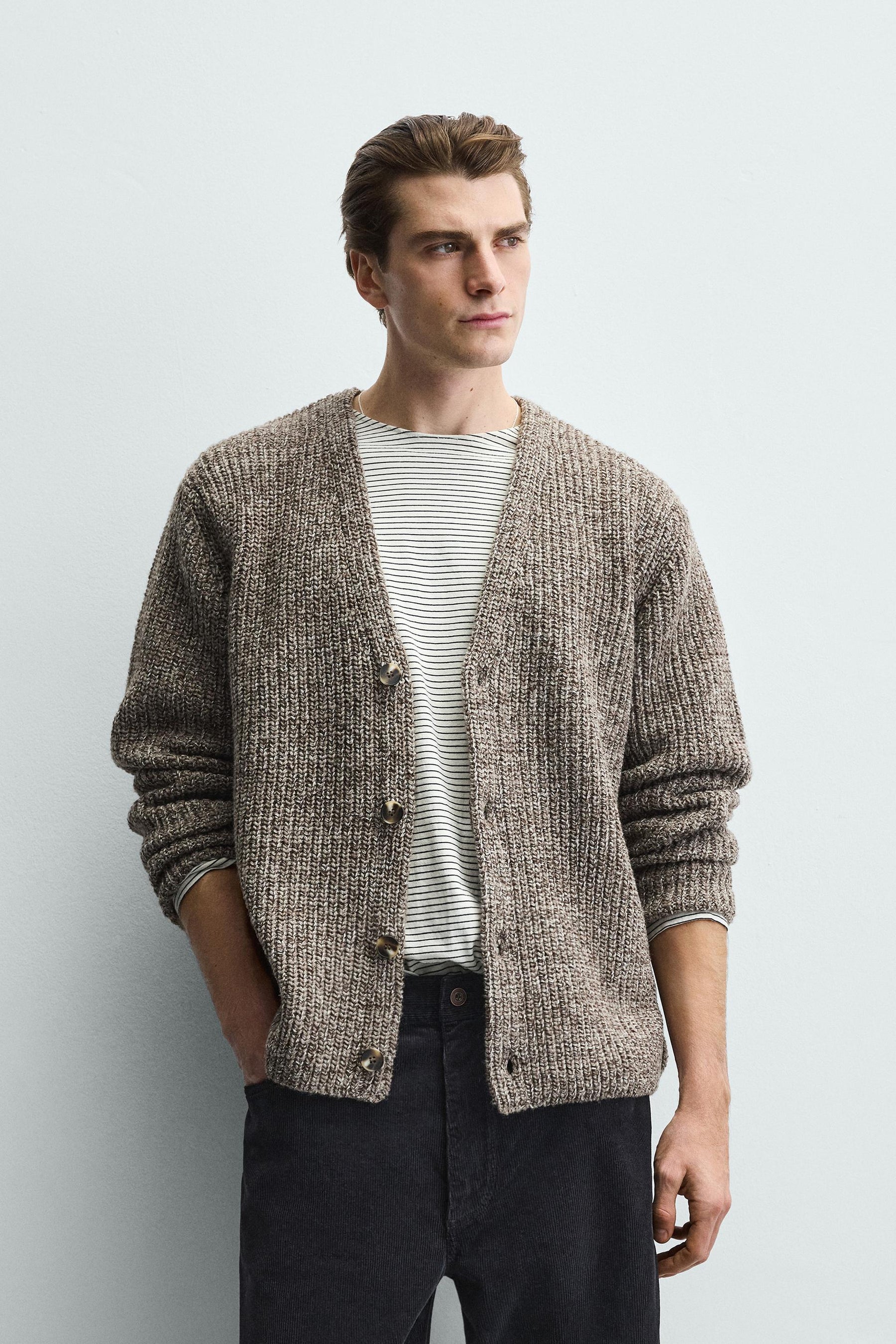 Ribbed Knit Cardigan