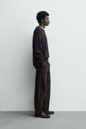 Striped Jacquard Pullover