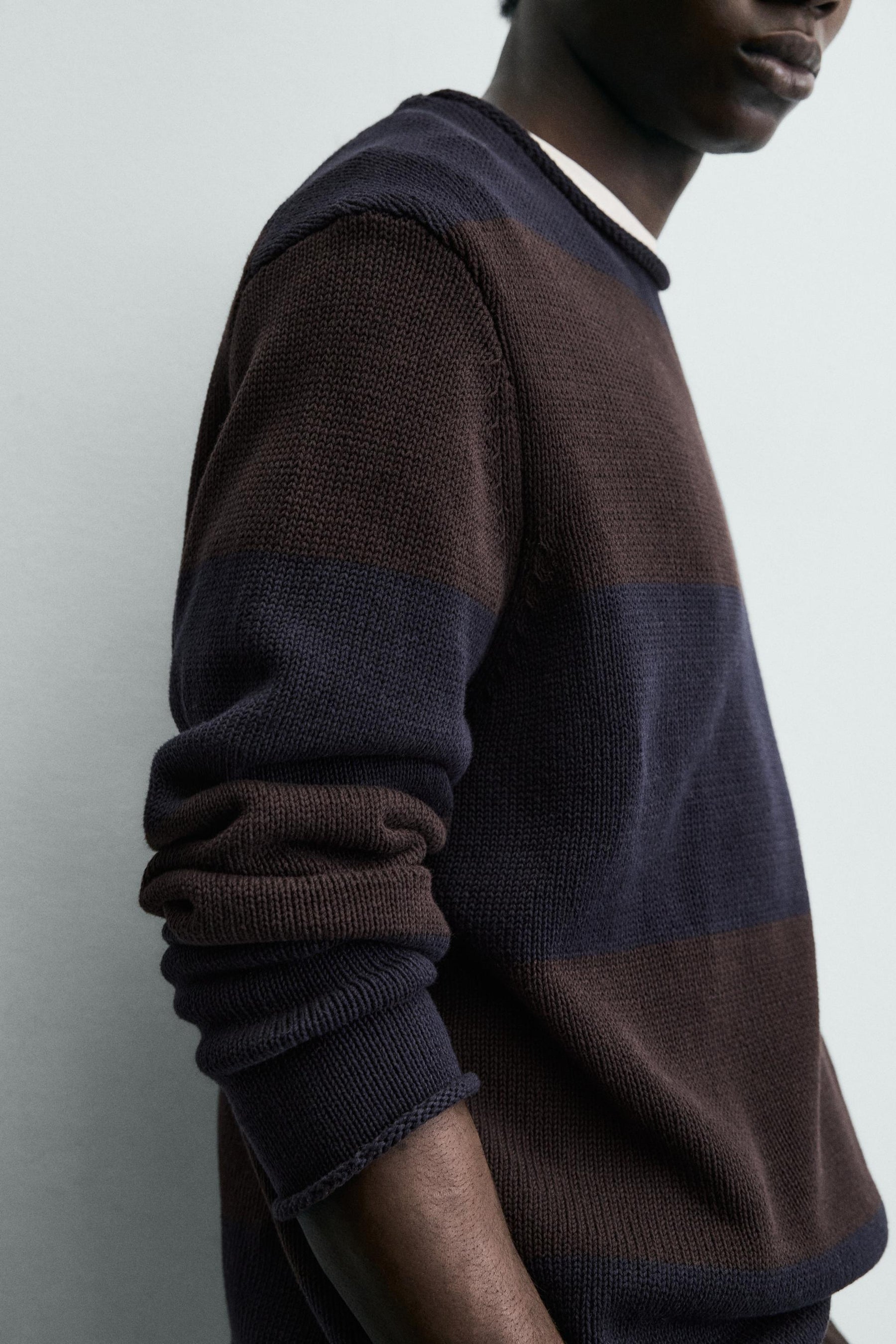 Striped Jacquard Pullover
