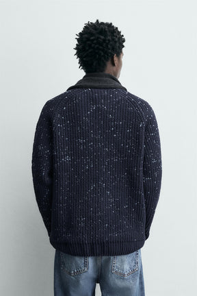Contrasting Chenille Pullover