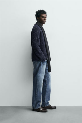 Contrasting Chenille Pullover