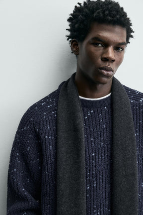 Contrasting Chenille Pullover