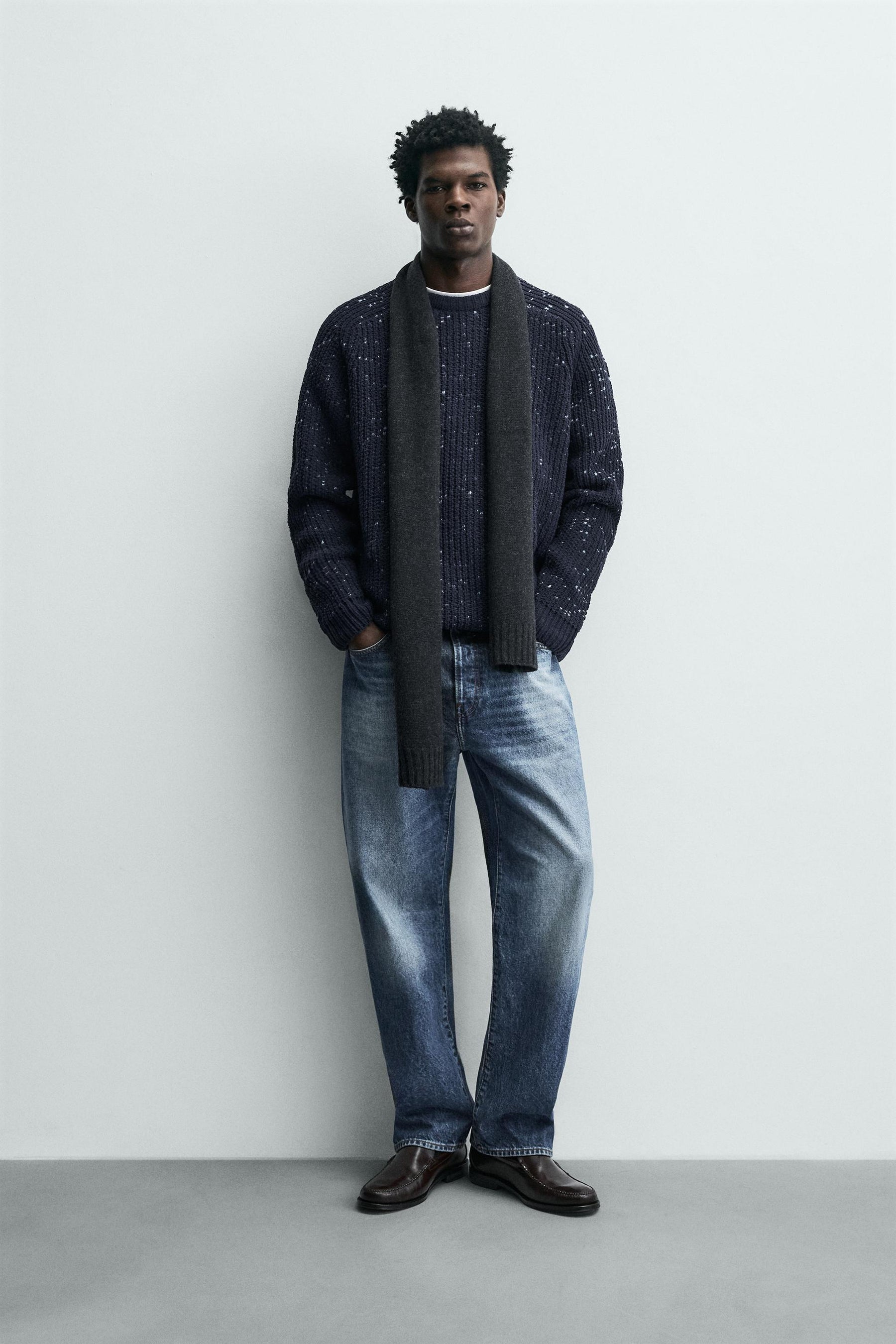 Contrasting Chenille Pullover